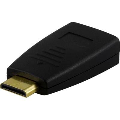 DELTACO HDMI mini (M) to HDMI (F) Adapter | HDMI mini - HDMI | Max 3840x2160 30Hz | Black